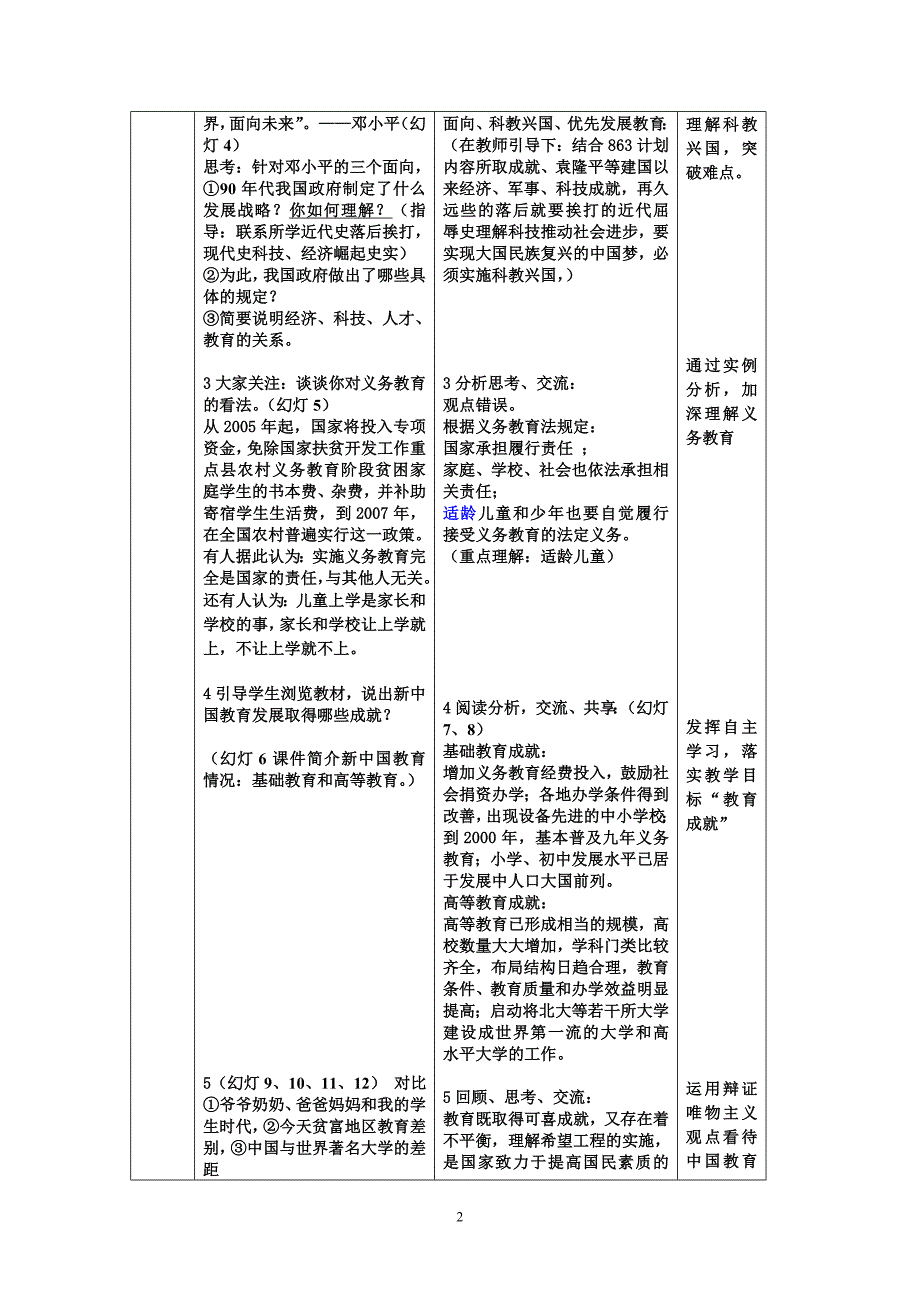 改革发展中的教育教案_第2页