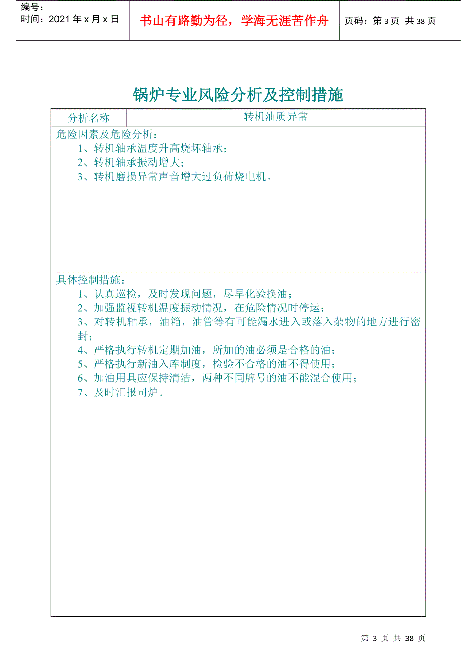 锅炉专业风险分析及控制措施_第3页