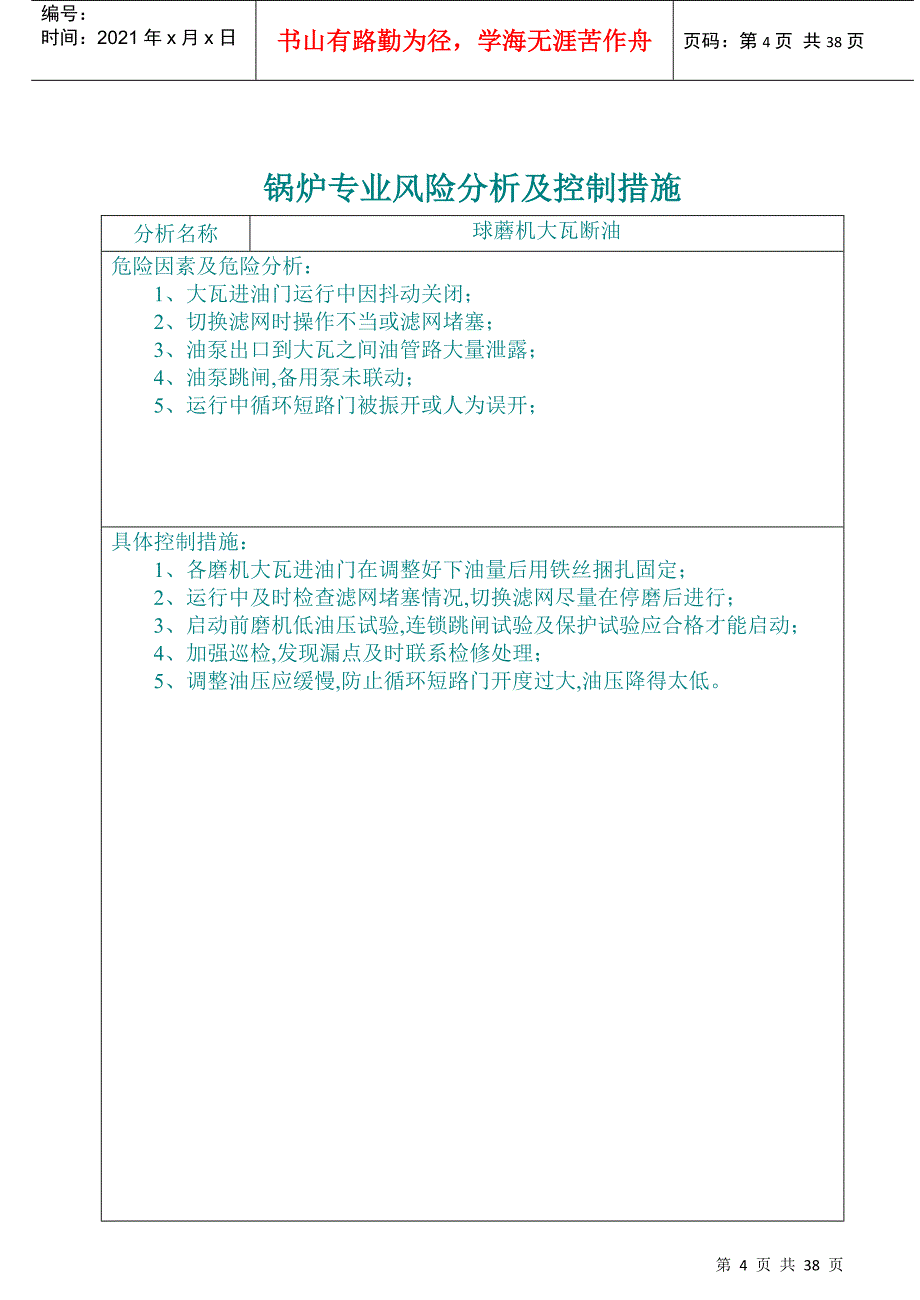 锅炉专业风险分析及控制措施_第4页