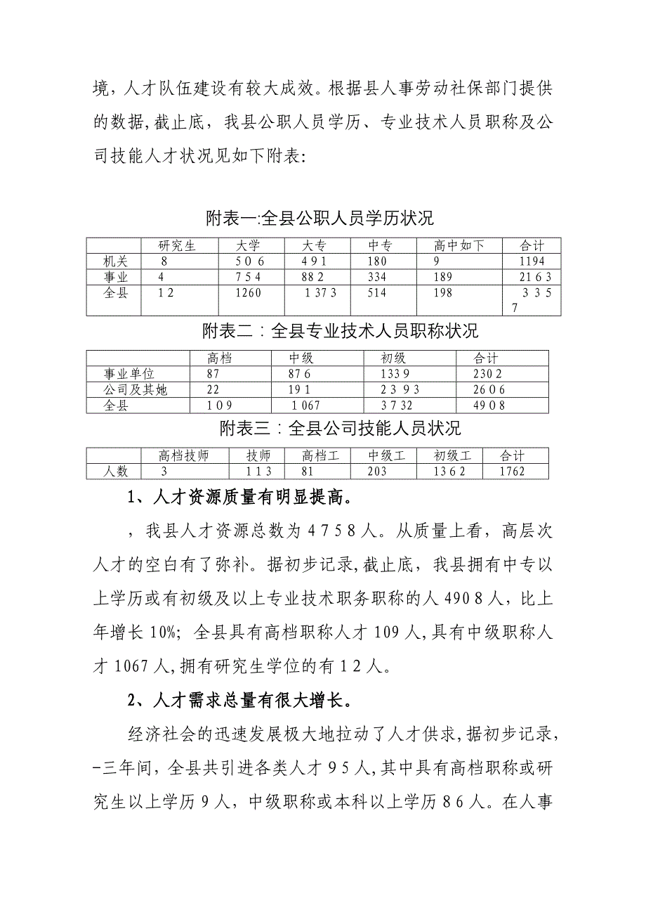 洞头县人才资源现状及洞头经济社会发展趋势对人才资源的需求研究2_第3页