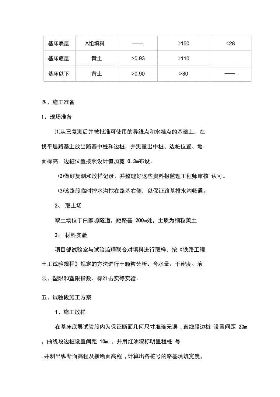 基床底层填土方试验段施工方案完整_第5页