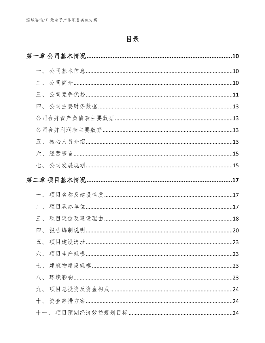 广元电子产品项目实施方案（模板范文）_第2页