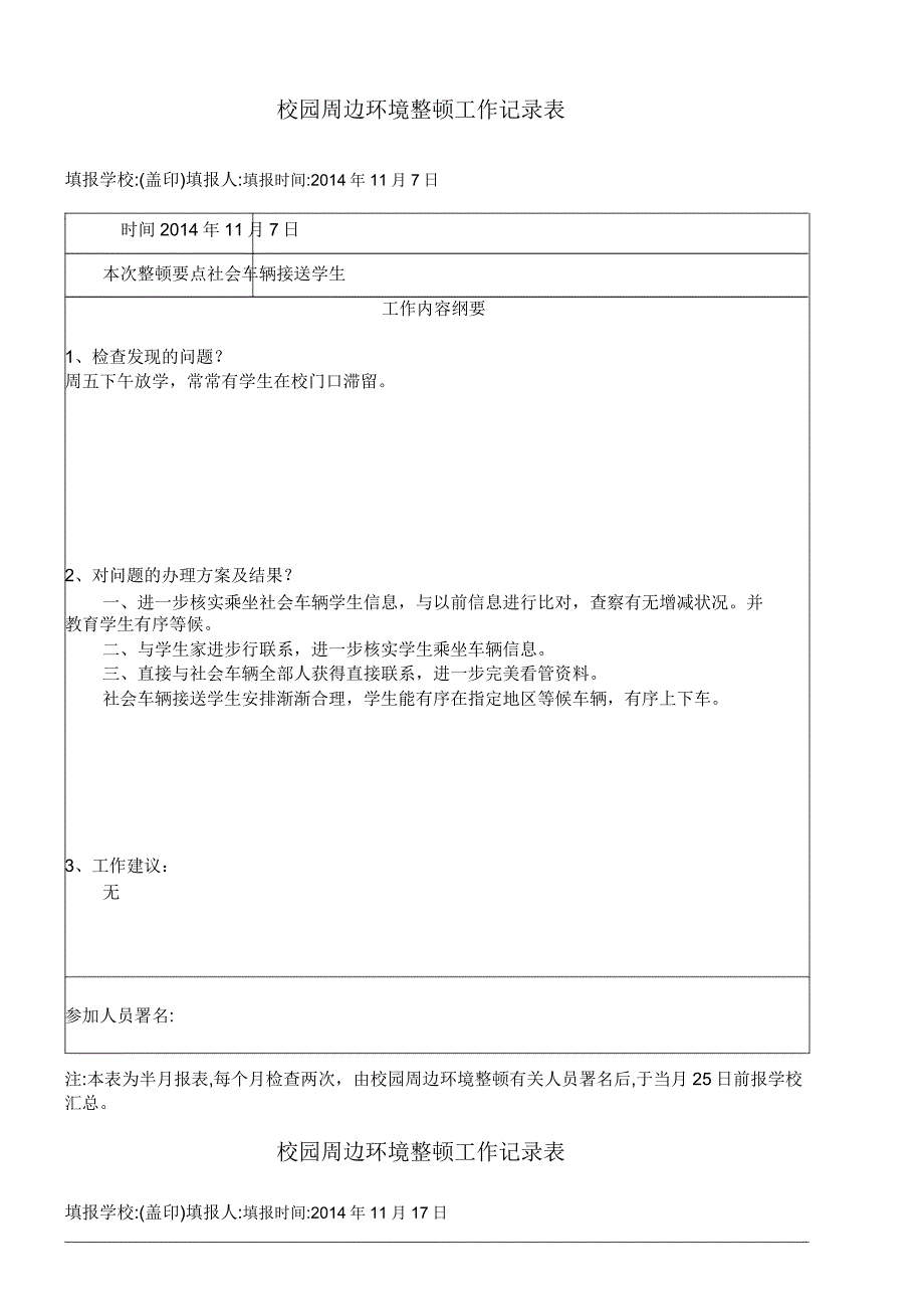 校园周边环境治理工作记录.doc_第1页