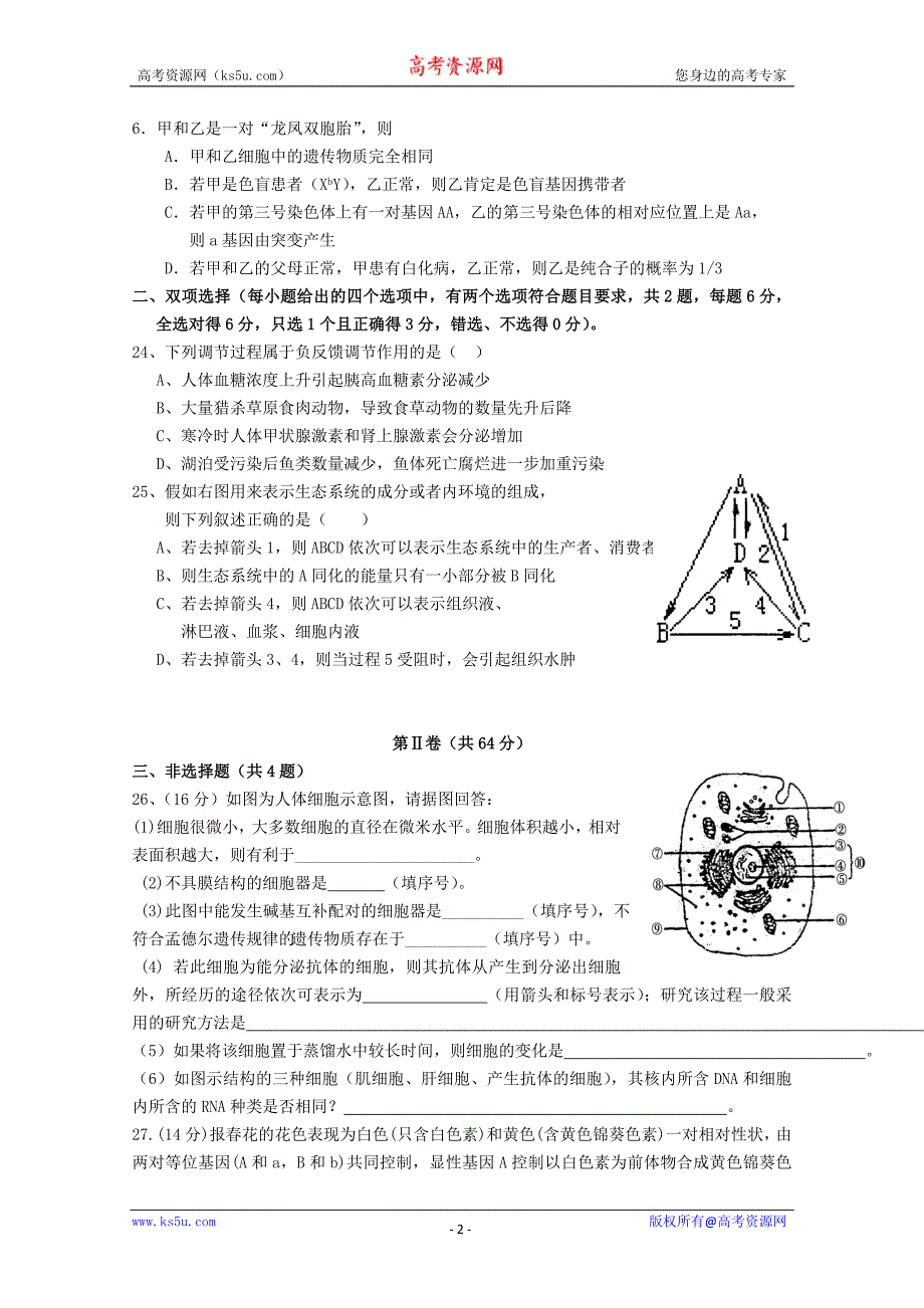 2013届高考生物压轴冲刺25.doc_第2页