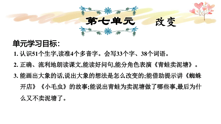 部编版二年级下册语文第7单元复习ppt课件_第1页