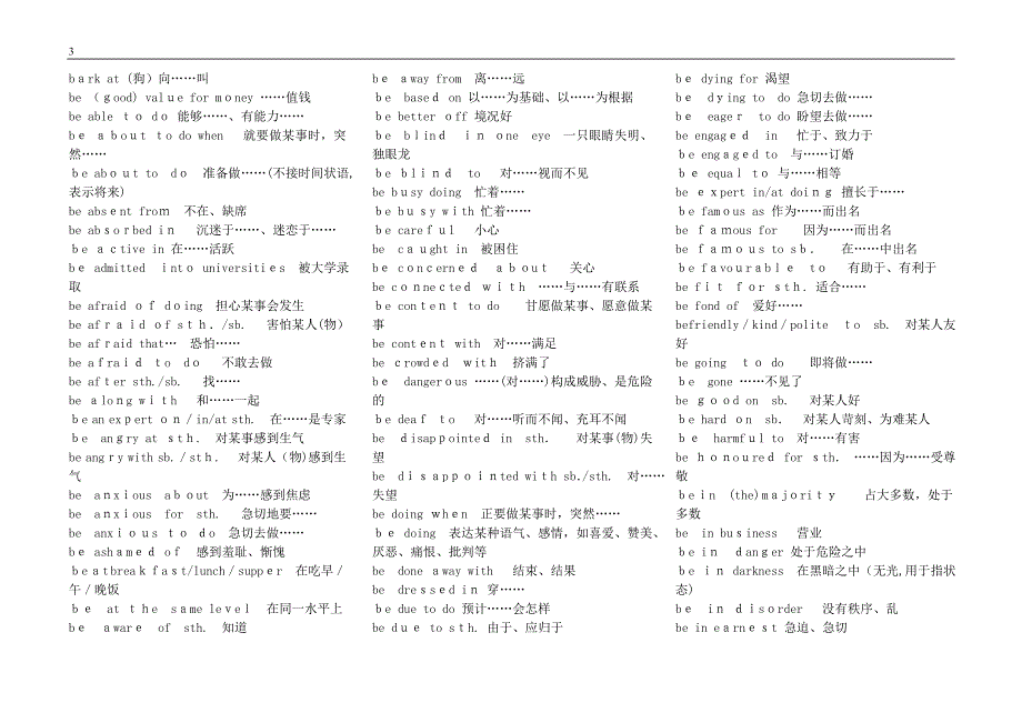 高中英语词组、固定搭配大总结试卷教案.doc_第3页