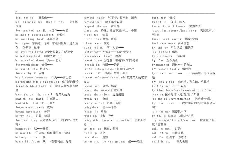 高中英语词组、固定搭配大总结试卷教案.doc_第5页