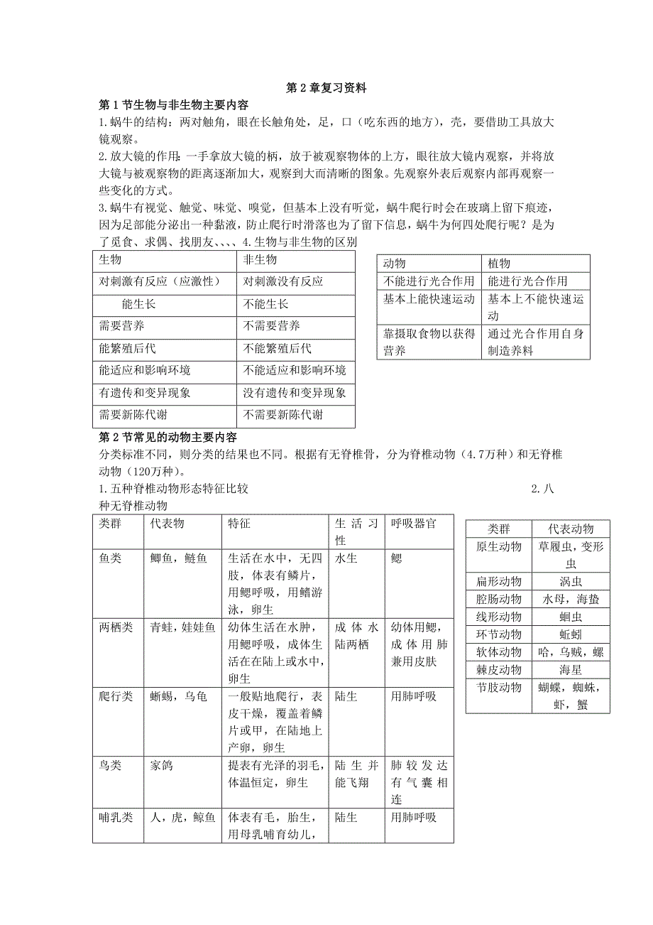 七年级科学上册 期末复习提纲 浙教版_第2页