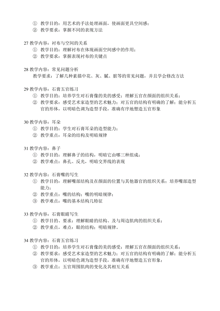 基础素描教学计划_第4页