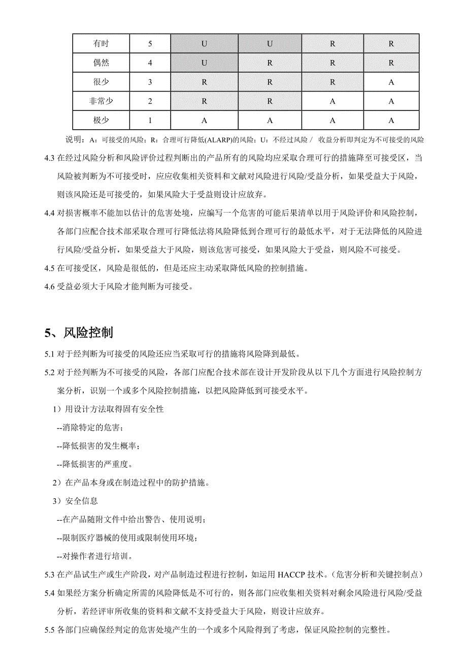 风险管理报告模板-医疗器械_第5页