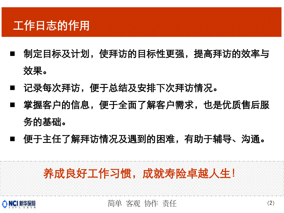 新人专属会客户管理版块工作日志的使用方法课件_第2页