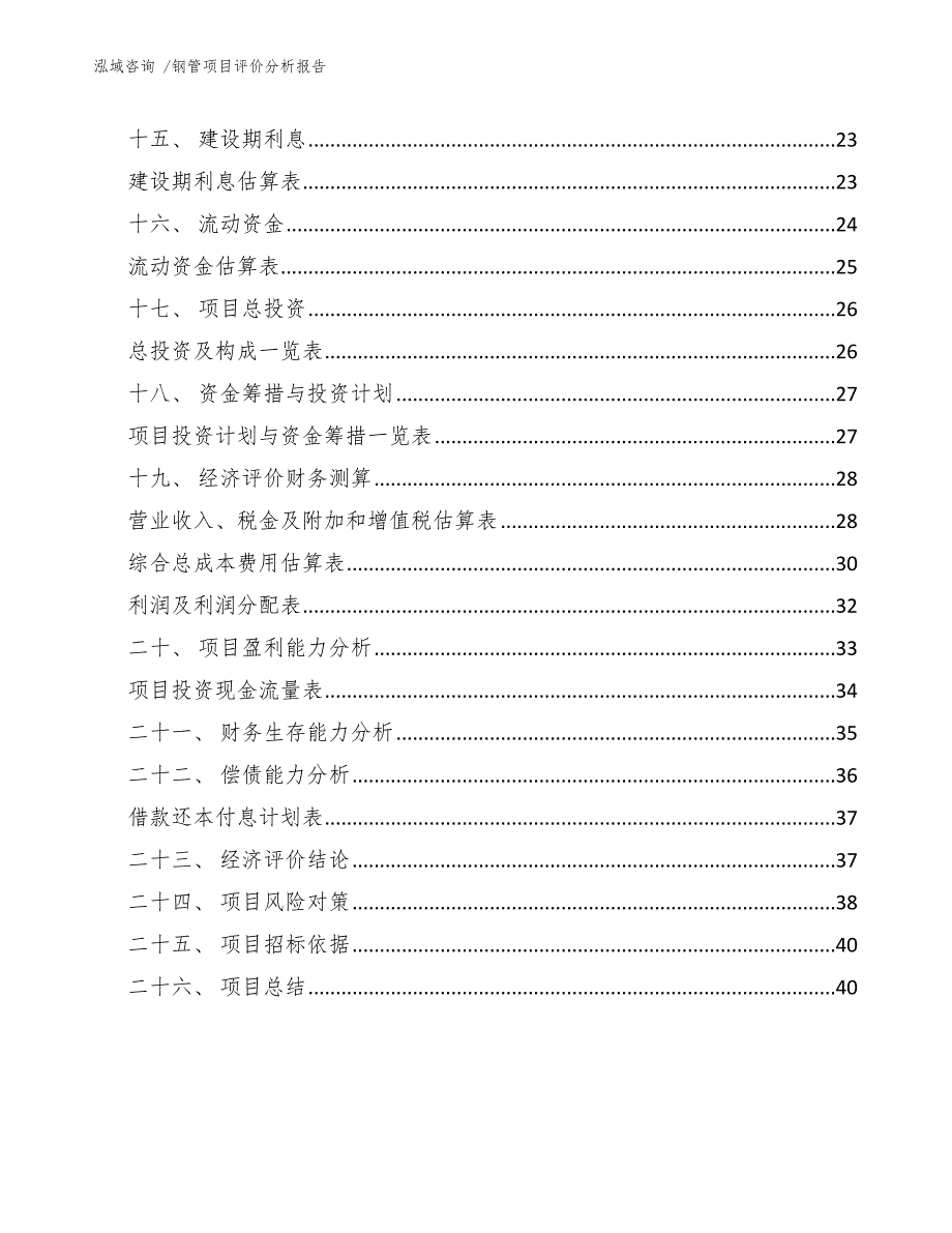 钢管项目评价分析报告（模板范文）_第3页