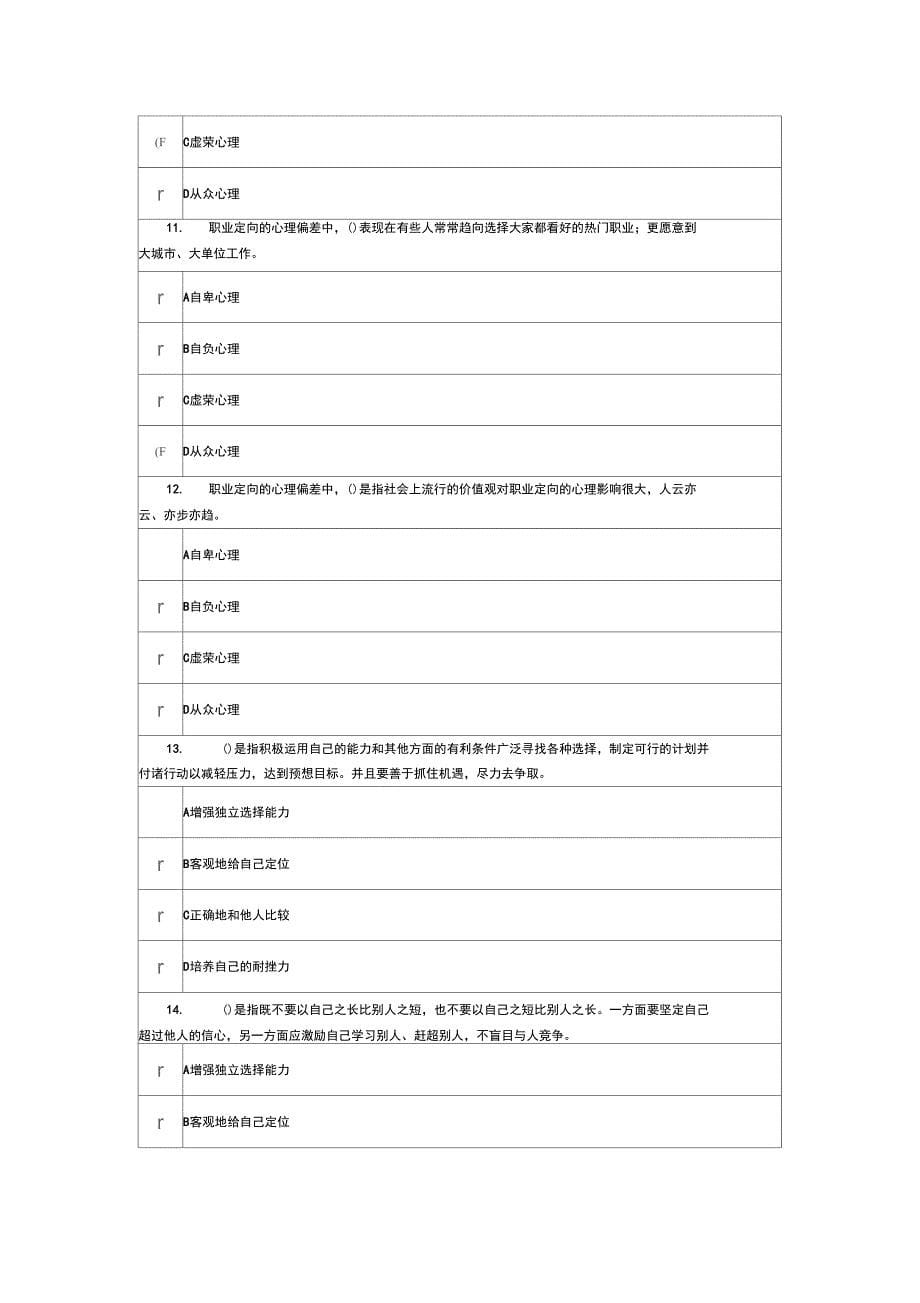 专业技术人员职业发展与规划网上考试试题及答案80分_第5页