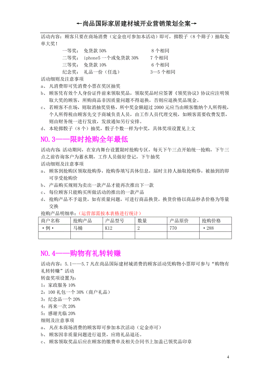 尚品国际家居建材城开业营销策划全案终端版_第4页