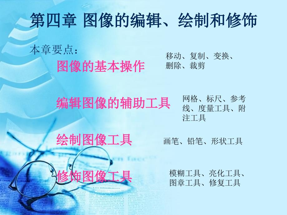 PS知识第4章图像的编辑、绘制和修饰_第1页