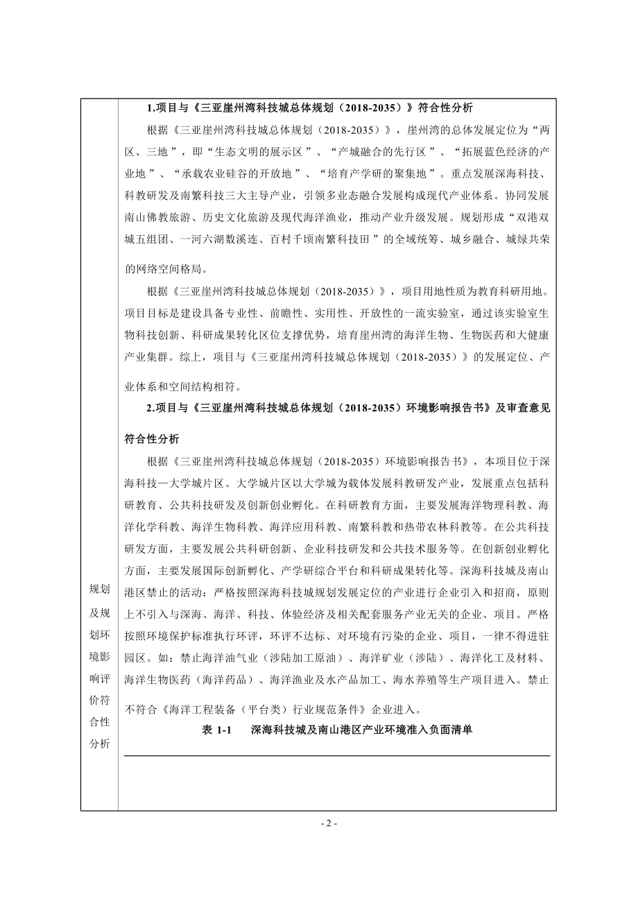 三亚崖州湾科技城生物科技创新实验室共享平台项目 环评报告.docx_第5页