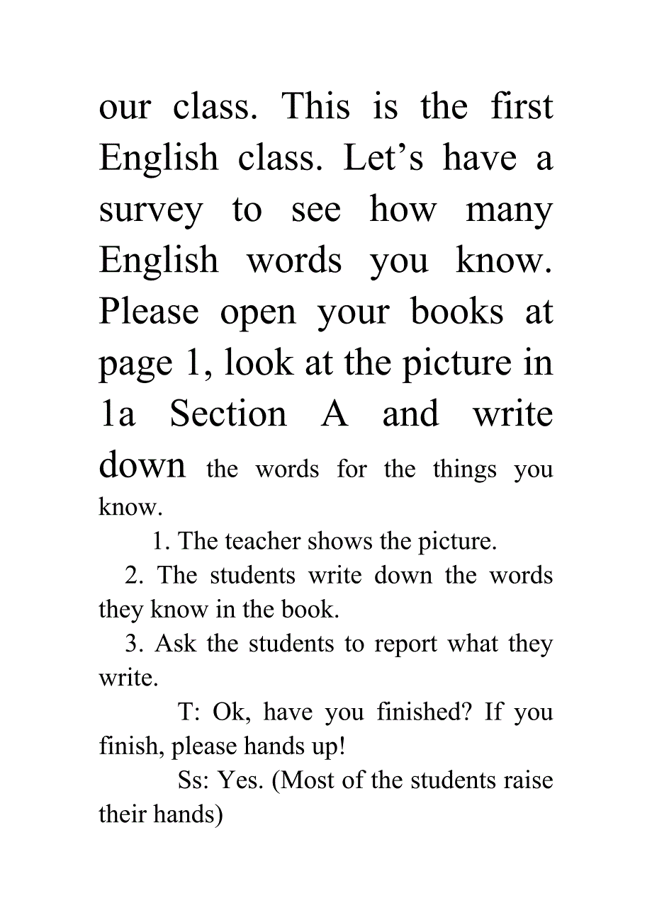 人教版七年级英语上学期第一单元教学设计_第2页