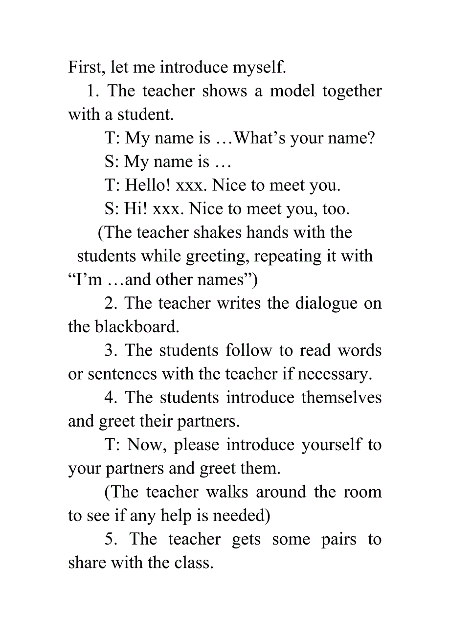 人教版七年级英语上学期第一单元教学设计_第4页