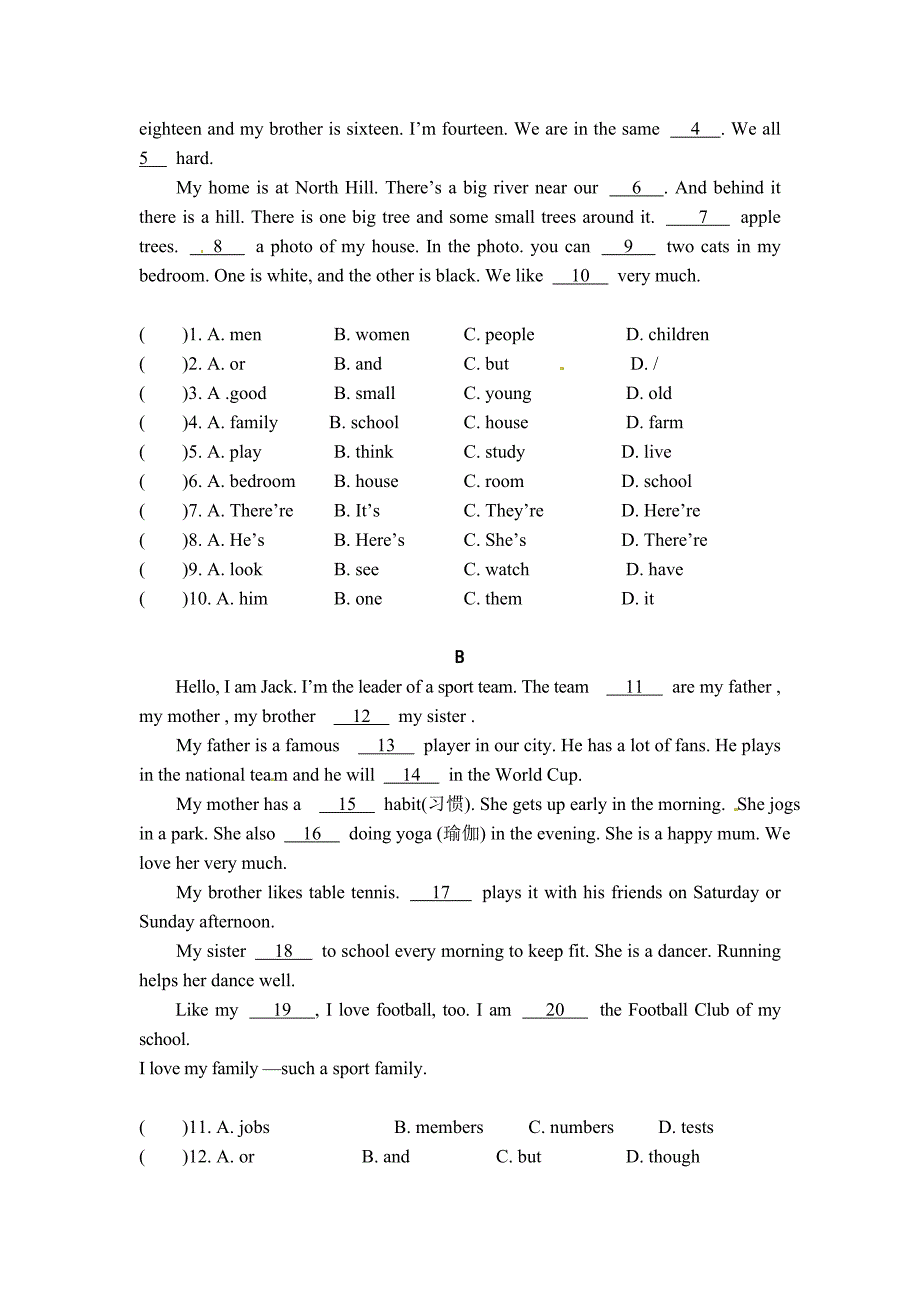 初一英语阅读理解训练.doc_第4页