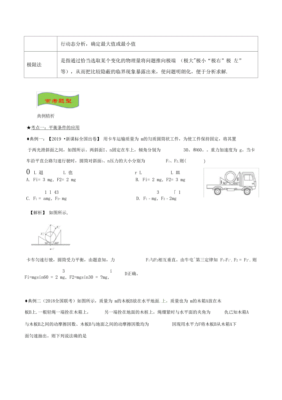 2020年高考物理必考专题02共点力的平衡_第3页