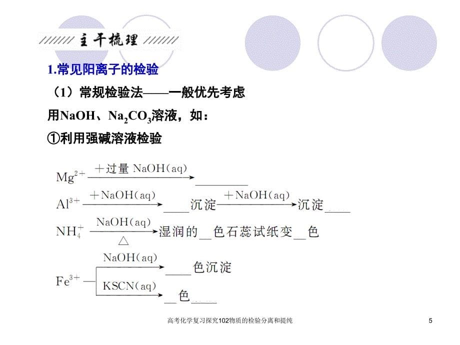 高考化学复习探究102物质的检验分离和提纯课件_第5页