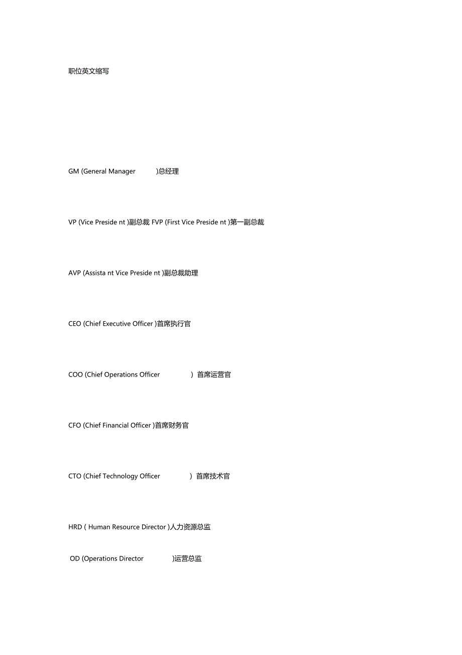职位及各类游戏分类术语_第1页