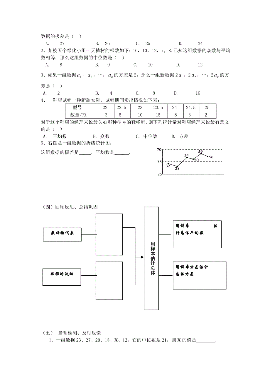 精校版【人教版】八年级数学下册：优秀学案全集第二十章复习_第3页