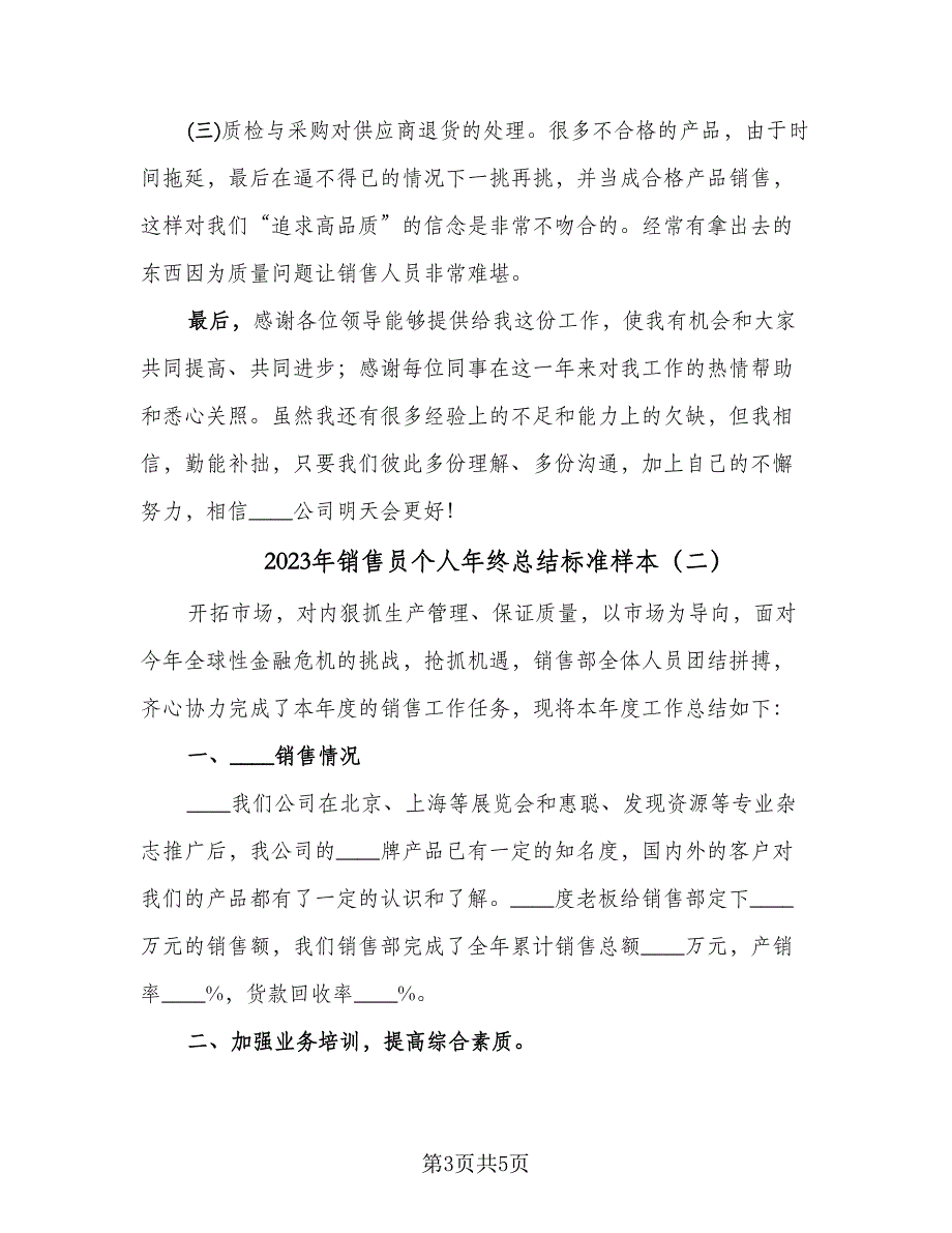 2023年销售员个人年终总结标准样本（二篇）.doc_第3页