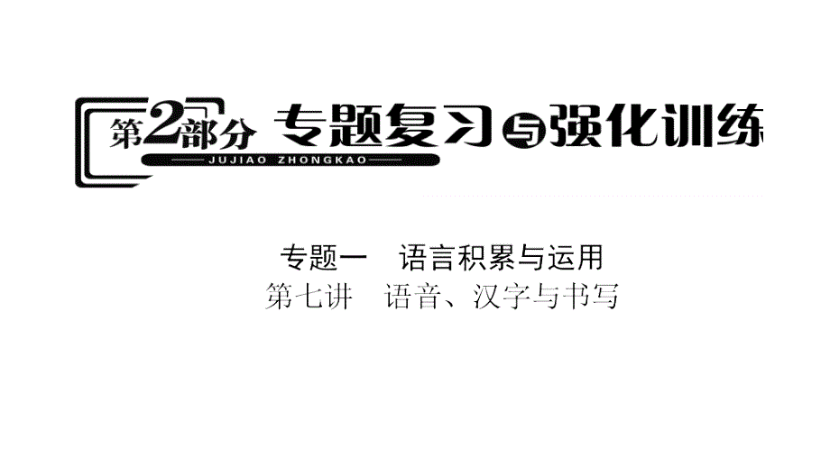 中考语文第2部分专题复习与强化训练第7讲语音、汉字与课件_第2页