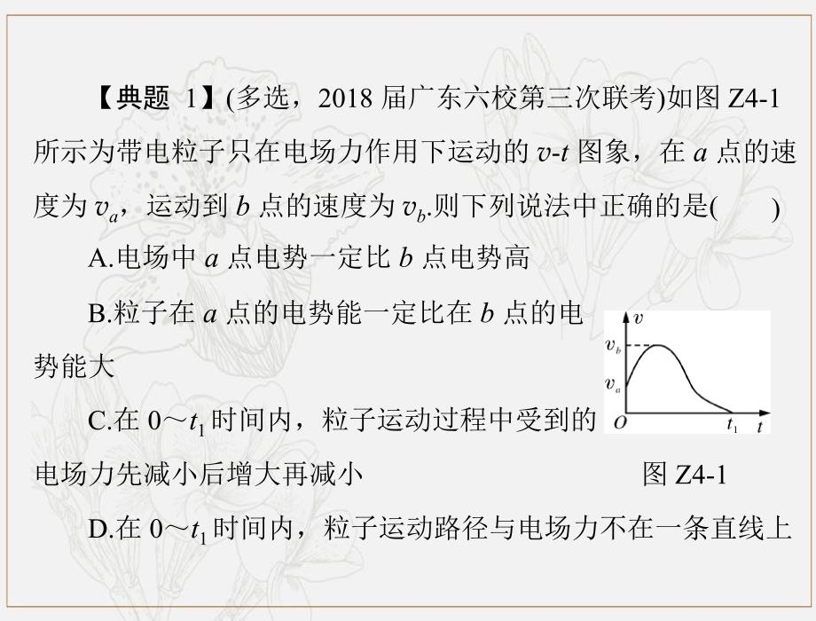 高考物理一轮复习专题六小专题4电场中的图象专题课件_第3页