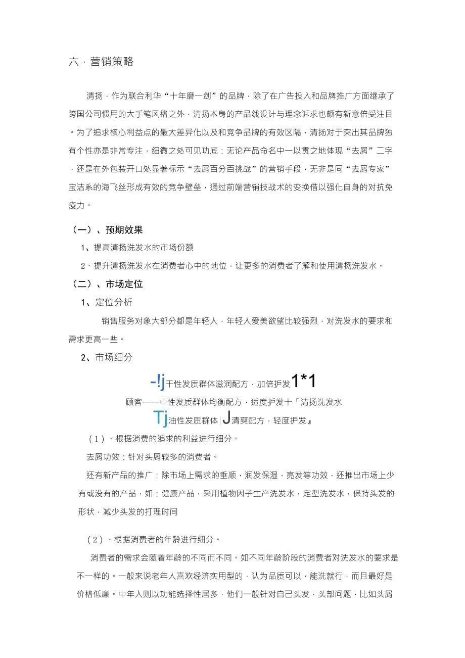 清扬洗发水营销策划案_第5页