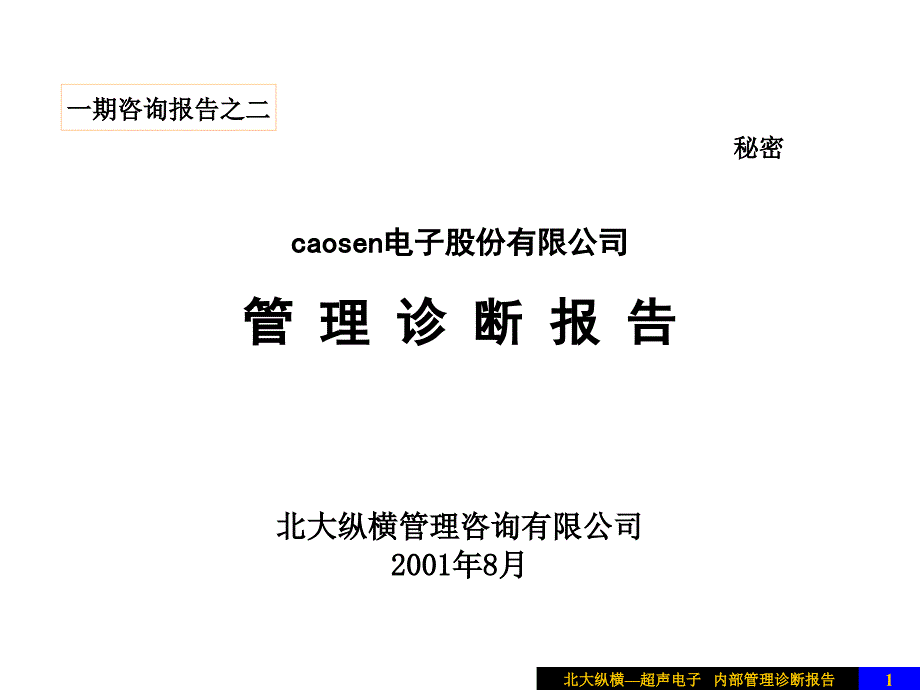 348BDZHcaosen电子股份有限公司内部管理诊断报告_第1页