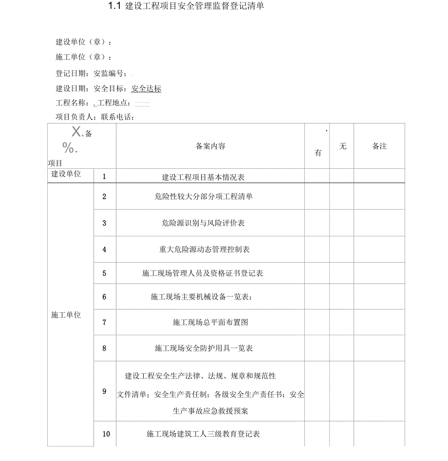 2018年建设工程施工安全监督管理台账_第3页