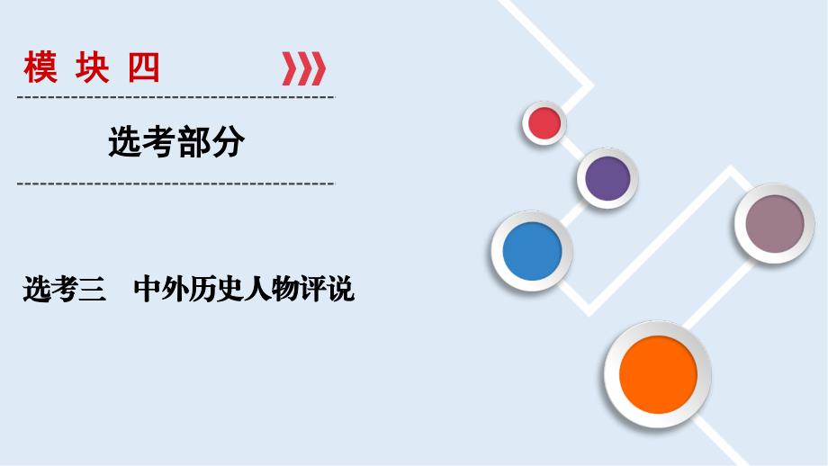 大一轮高考总复习历史人民版课件：选考3 中外历史人物评说_第1页