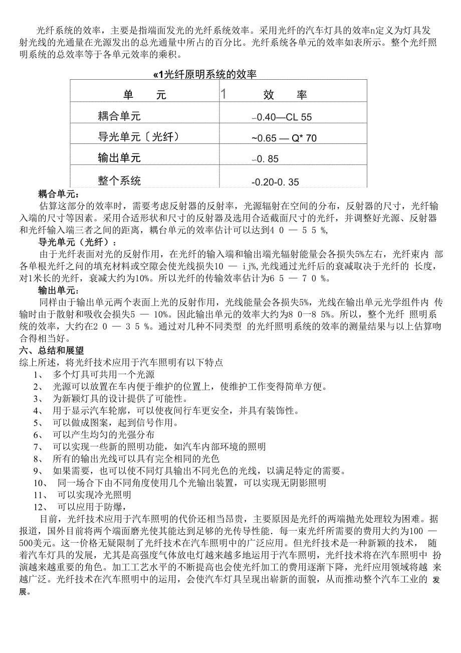 光纤技术在汽车照明中的应用_第5页