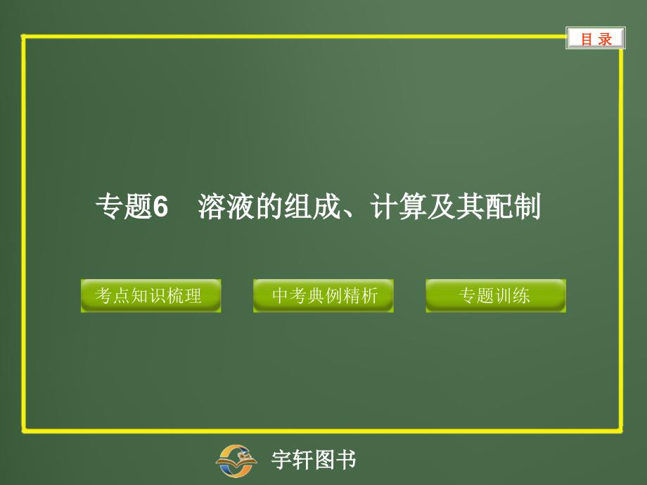 专题6溶液的组成计算及其配制_第1页