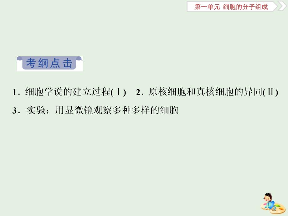 人教通用版版高考生物新探究大一轮复习第1讲走近细胞课件_第3页