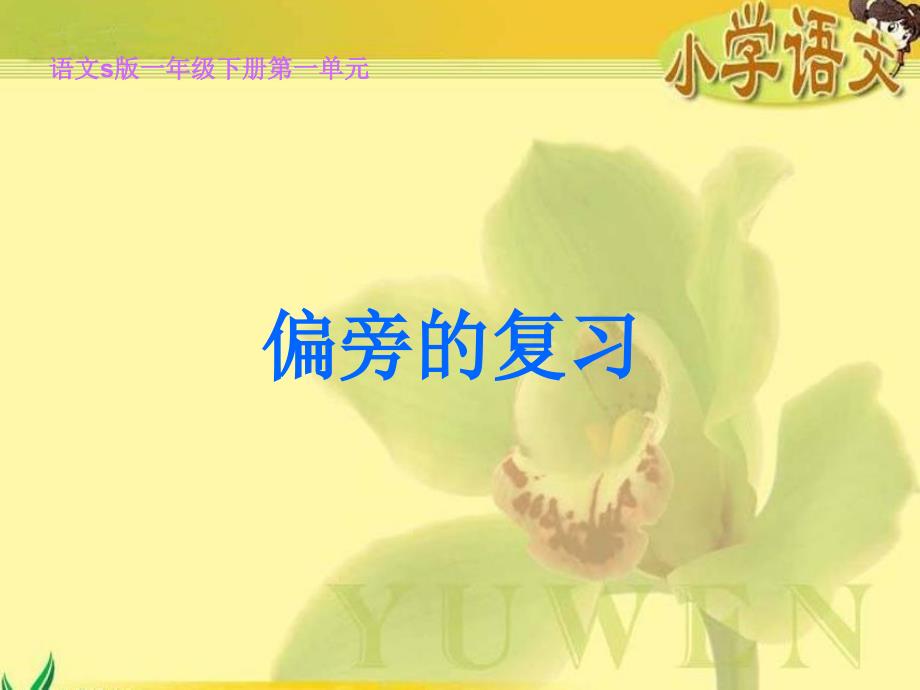 一年级下册语文偏旁复习_第1页