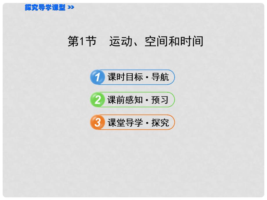 高中物理 1.1 运动、空间和时间（探究导学课型）课件 鲁科版必修1_第1页