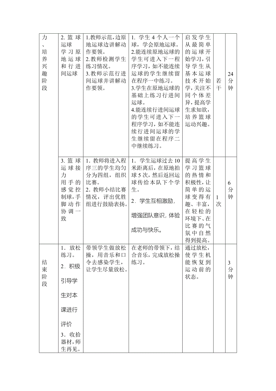 2021-2022年小学体育四年级《篮球运球》教案说课稿_第2页