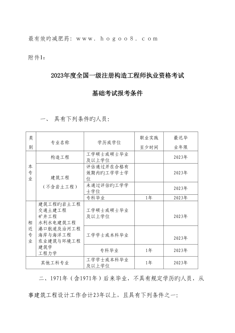 2023年全国一级注册结构工程师执业资格考试新版.doc_第1页