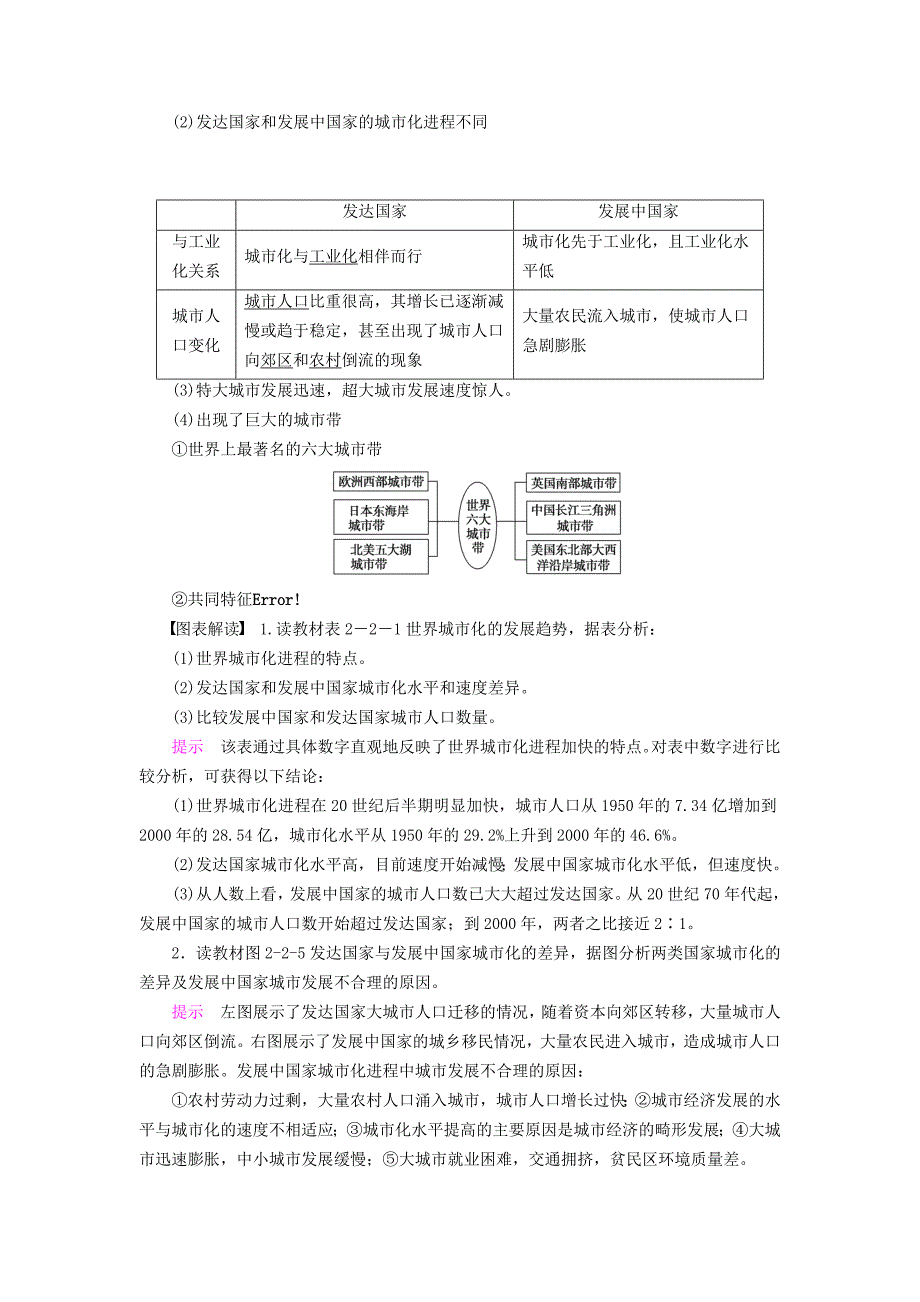 【最新】高中地理第二章城市的空间结构与城市化第2节城市化导学案中图版必修_第2页