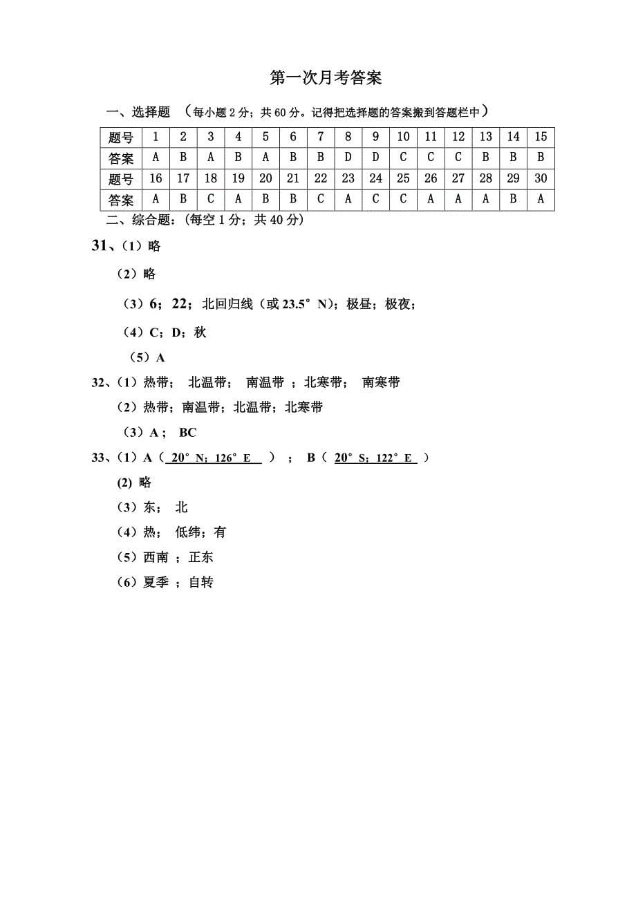 2019七年级上册第一次月考试卷(附答案).doc_第5页