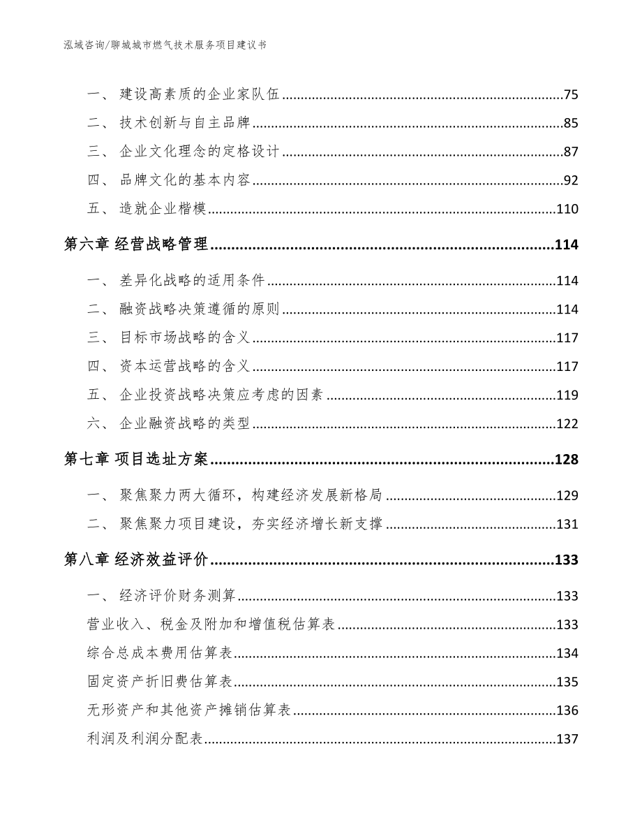 聊城城市燃气技术服务项目建议书参考范文_第4页