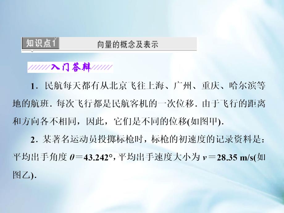 精品高中数学苏教版必修四课件：第2章2.1 向量的概念及表示_第3页