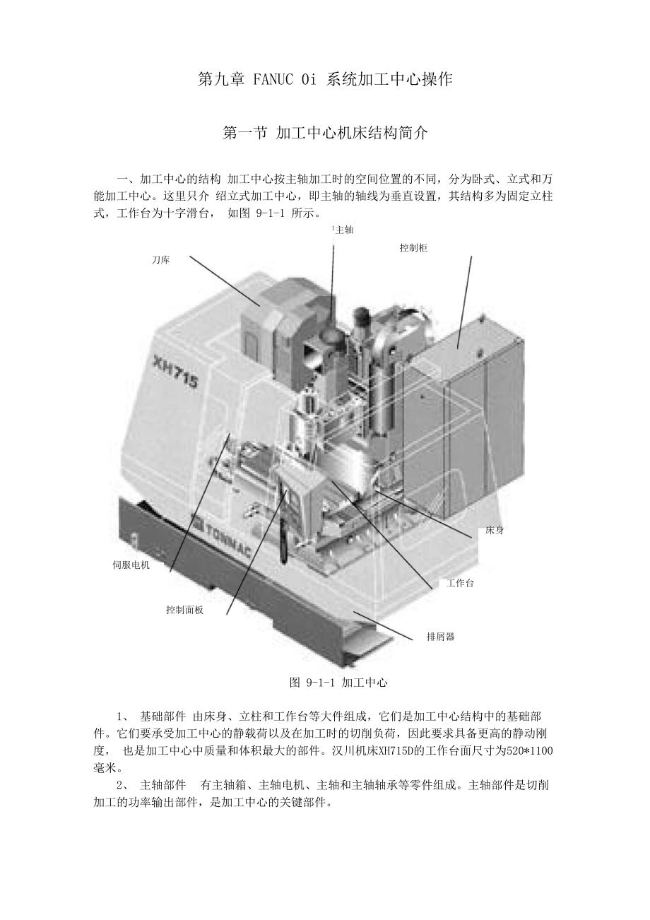 FANUC0i系统加工中心操作资料_第1页