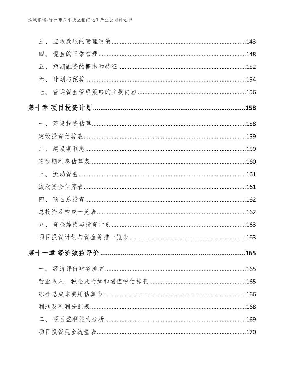 徐州市关于成立精细化工产业公司计划书_第5页