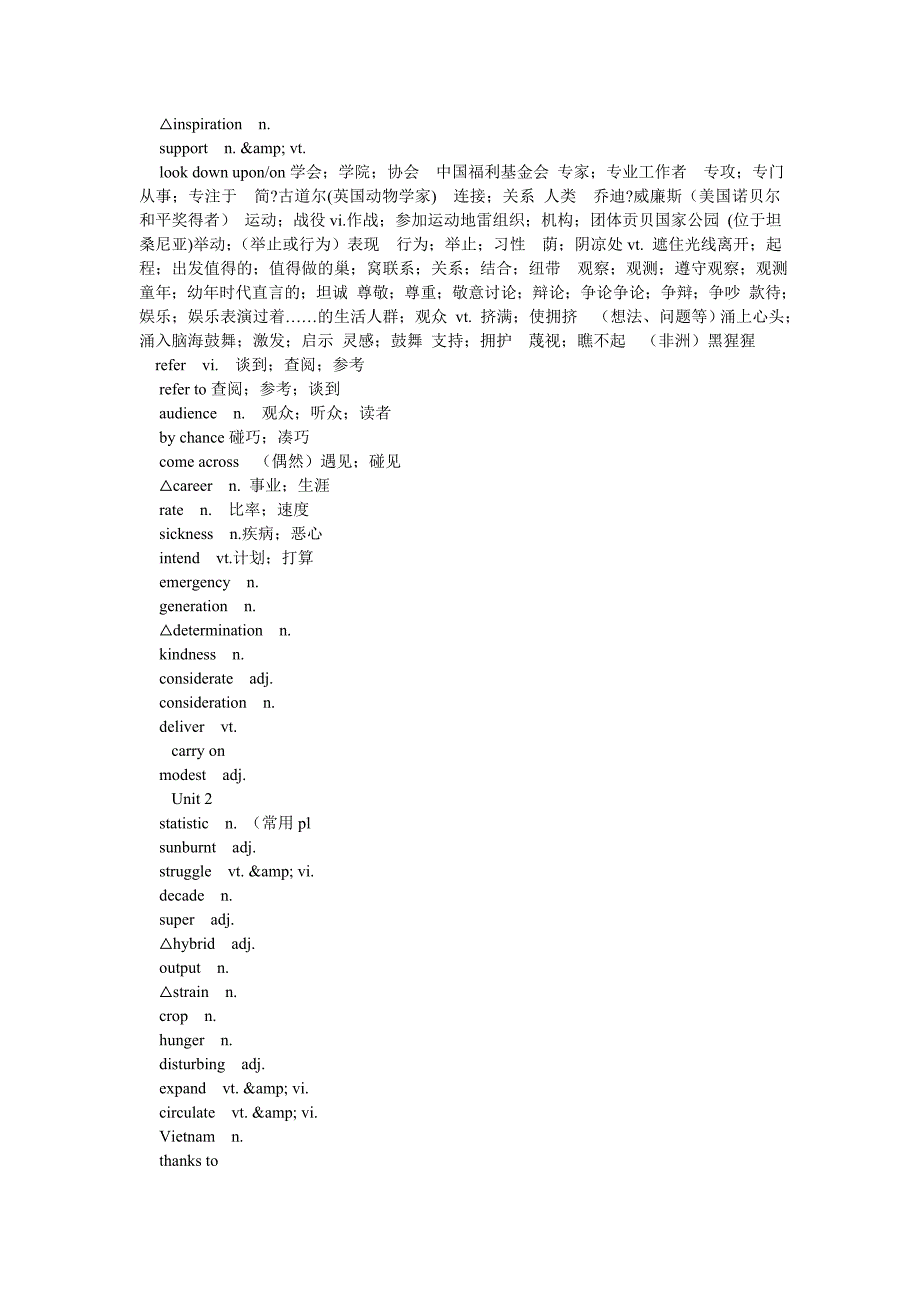 人教版英语必修4单词表_第4页