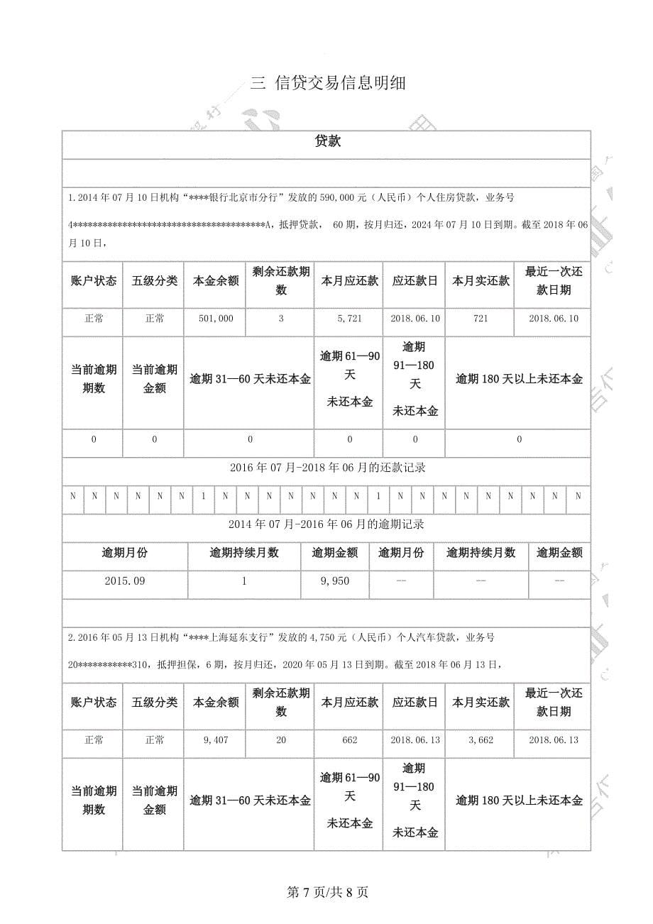 最新版人民银行个人征信报告样本-.可更改docx.docx_第5页