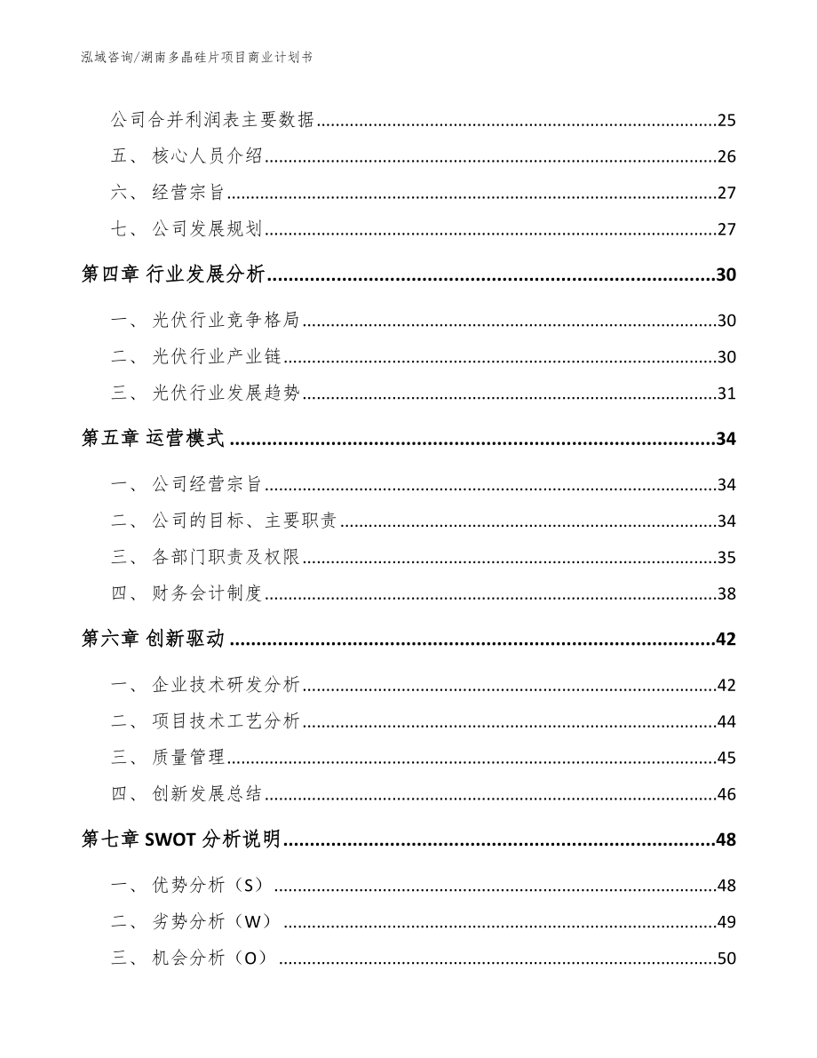湖南多晶硅片项目商业计划书【模板范本】_第3页